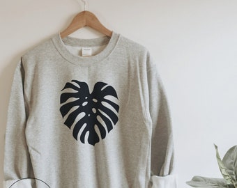 Monstera sweatshirt ,  Sweatshirt, Houseplant Sweatshirt, Plant Pullover, Plant Lover Gift,  Plant Sweatshirt, Ollie and Penny