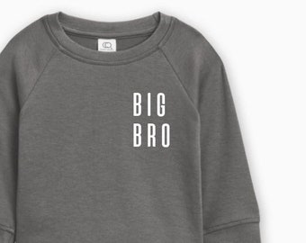 Big Bro Pullover Organic Cotton, Big Brother Pullover, Big Sister Shirt, Big Sis Shirt, Baby  Announcement, Matching Shirts, Ollie and Penny