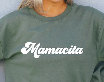 Mamacita Sweatshirt , Retro Mama Sweatshirt, Groovy Mama Sweatshirt, Pregnancy Reveal Sweatshirt, Mama to be Sweatshirt, Gift for Mom