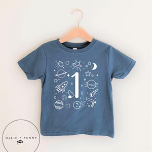 1st Birthday Shirt | First Birthday Shirt, Birthday Space Shirt, Space Birthday Party Shirt, Space Shirt, Birthday Outfit, Ollie and Penny