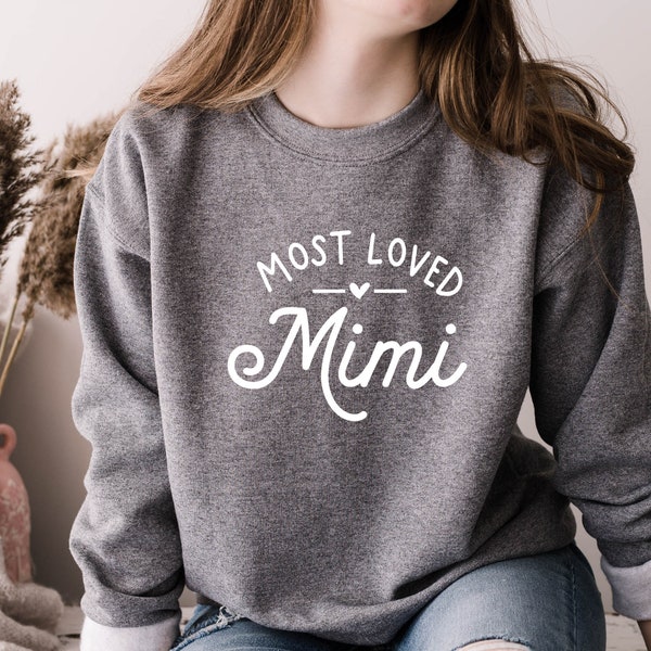 Most Loved Mimi Sweatshirt , Grandma Heart Sweatshirt, Grandma Sweatshirt, Nana Sweatshirt, Mothers Day Sweatshirt, Ollie and Penny