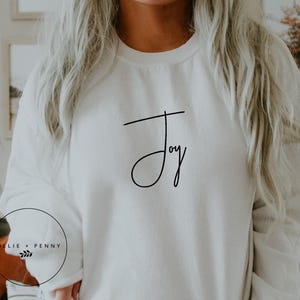 Joy Sweatshirt  ,Christmas Gifts, Gifts for Mom, Couples Christmas, Family Shirts,  Christmas, Ollie and Penny