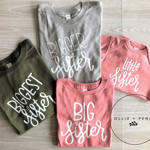 Biggest Sister Shirt sistershirts Big Sis Big Sister Etsy