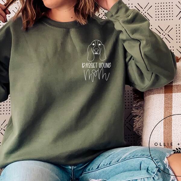 Felpa Con Cappuccio Basset Hound - La DogMother - Fruit Of The Loom Nera