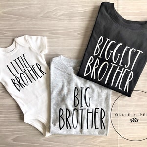 Big Brother Shirt, Little Brother Bodysuit , gender reveal, sibling shirts, pregnancy reveal, big brother announcement, baby announcement