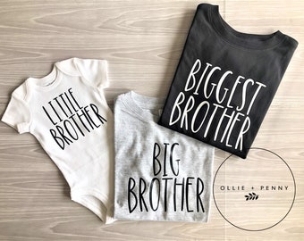 Big Brother Shirt, Little Brother Bodysuit , gender reveal, sibling shirts, pregnancy reveal, big brother announcement, baby announcement