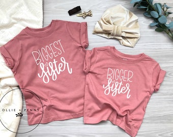 Biggest Sister Shirt ,SisterShirts, big sis, big sister reveal, big sister announcement, baby announcement, , Ollie and Penny
