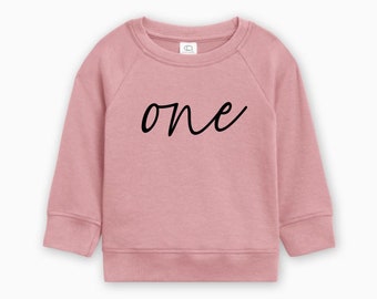 1st Birthday Pullover Organic Cotton, First Birthday Shirt, Birthday Party Pullover, Birthday Shirt, Birthday Outfit, Ollie and Penny, Blan