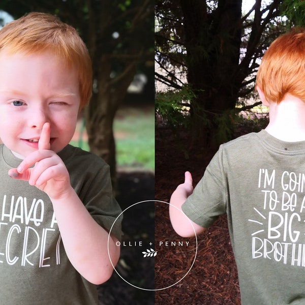 I Have a Secret. I am going to be a Big Brother Shirt ,big bro,big brother reveal,big brother announcement, baby announcement,big bro to be