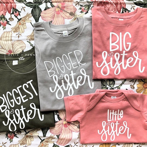biggest sister and big sister shirts