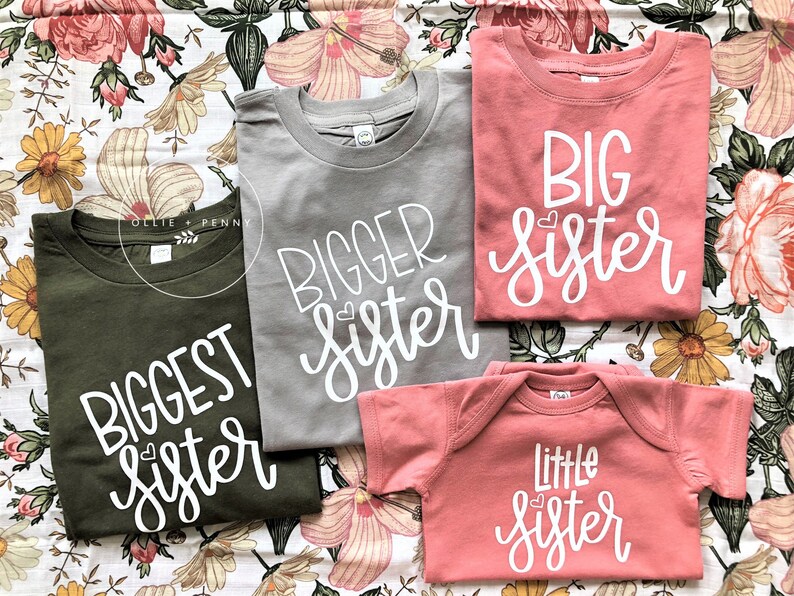 Bigger Sister Shirt sister Shirts Big Sis Big Sister Etsy