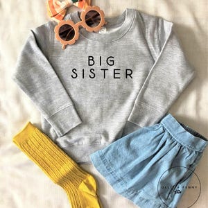 Big Sister Sweatshirt , Big Brother Sweatshirt , Big Sister Again, Sibling reveal, Sibling announcement, baby announcement, Ollie and Penny