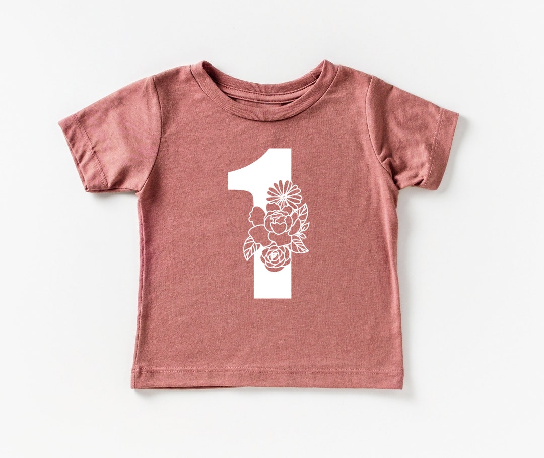 1st Birthday Shirt , First Birthday Shirt, Floral Birthday Party Shirt ...