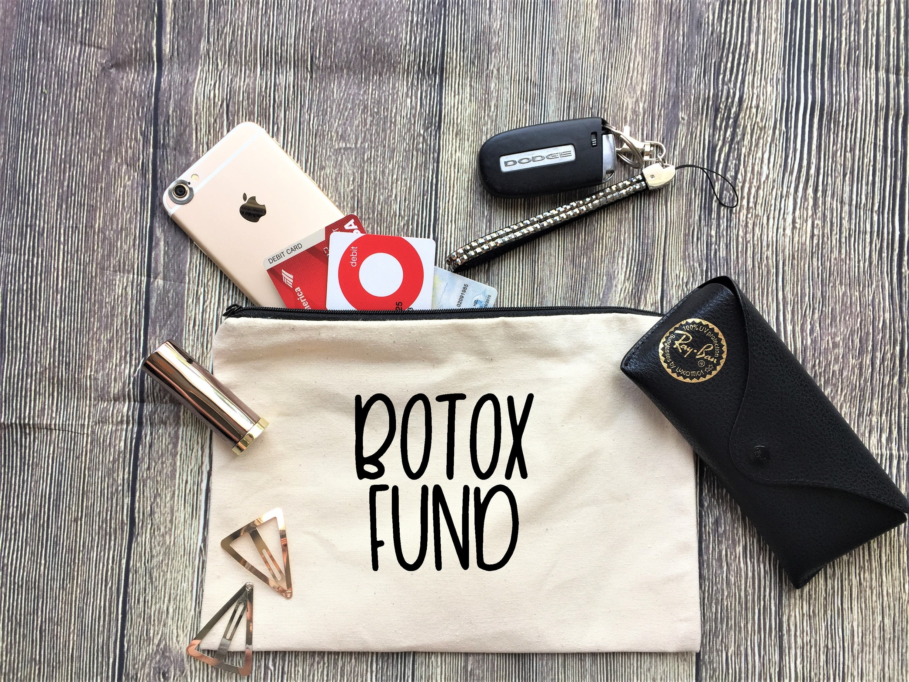 Botox Fund Pouch / Cosmetic Bag Bridesmaid Gift Make Up Bag Etsy