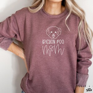 BICHON POO MOM Sweatshirt , Dog Mama Sweatshirt , Dog Mom Gift, Dog Mom Sweatshirt , Dog Mom shirt, Dog Mom Tee, Unisex , Unisex