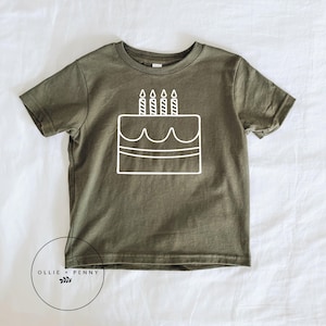 4th Birthday Shirt , Fourth Birthday Shirt, Birthday Cake Shirt, Birthday Party Shirt, Birthday Shirt, Birthday Outfit, Ollie and Penny