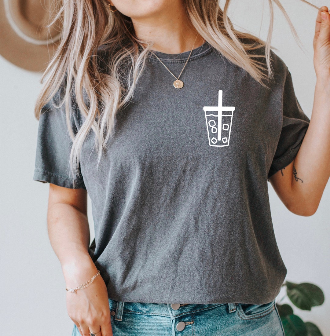 Iced Coffee Shirt, Coffee Shirt, Coffee Lover Gift, Oversized Shirt ...