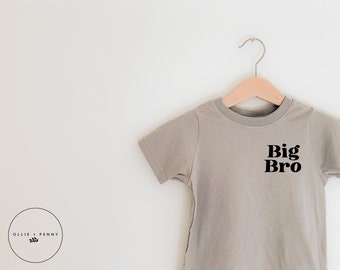 Big Bro Shirt, Big Brother Shirt, Big Sister Shirt, Big Sis Shirt, Baby  Announcement, Sibling Hospital Outfits, Matching Shirts