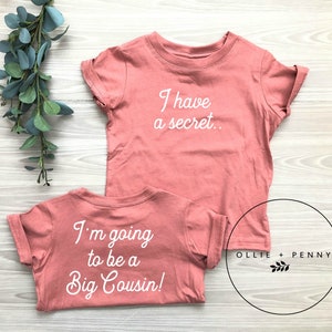 baby announcement Mauve Shirt I am going to be a Big Cousin Shirt big cousin big cousin reveal,big cousin announcement I Have a Secret