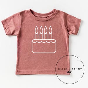 4th Birthday Shirt , Fourth Birthday Shirt, Birthday Cake Shirt, Birthday Party Shirt, Birthday Shirt, Birthday Outfit, Ollie and Penny