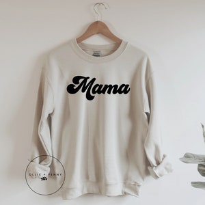 Mama Sweatshirt , Retro Mama Sweatshirt, Groovy Mama Sweatshirt, Pregnancy Reveal, Mama to be Sweatshirt, Ollie and Penny Mama Sweatshirt