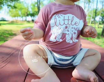 Little Bear Shirt , coming home outfit, family photos, pregnancy announcement, little bear, little, Ollie and Penny