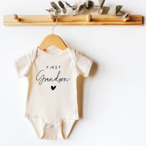 First Grandson Bodysuit | Pregnancy Reveal to Family, Baby Reveal Bodysuit, Pregnancy Announcement Ideas, ollie and penny