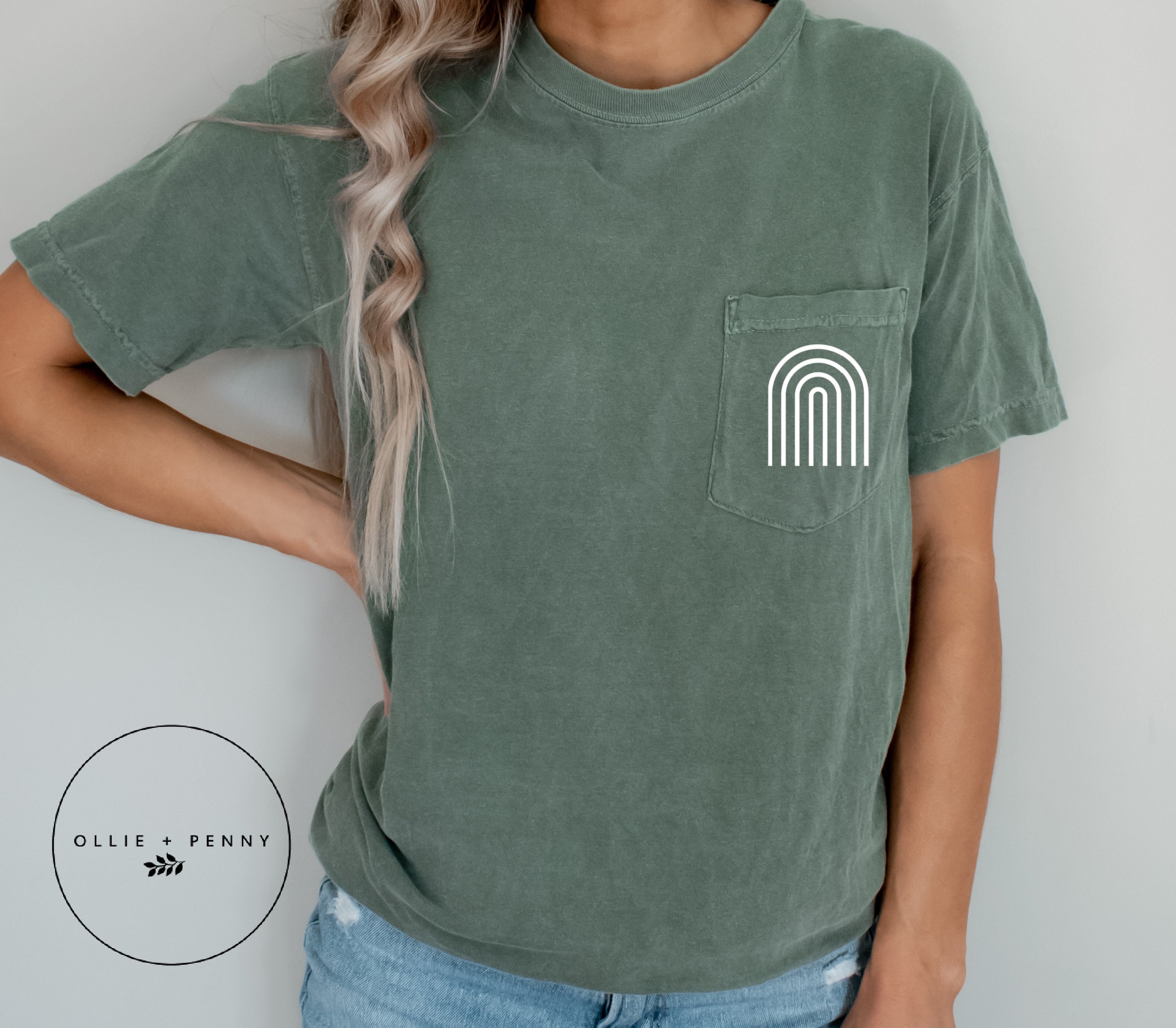 Rainbow Pocket Shirt Comfort Color Wash 