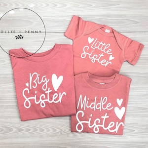 Big Sister Shirt , Lil&#39; Sister Shirt, big sis, big sister reveal, big sister announcement, baby announcement, , Ollie and Penny
