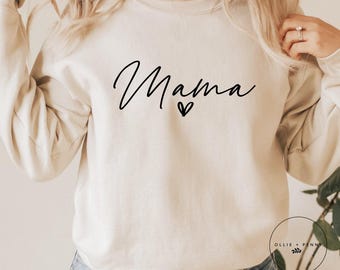 Mama Sweatshirt , Retro Mama Sweatshirt, Groovy Mama Sweatshirt, Pregnancy Reveal Sweatshirt, Mama to be Sweatshirt,Gift for Mom