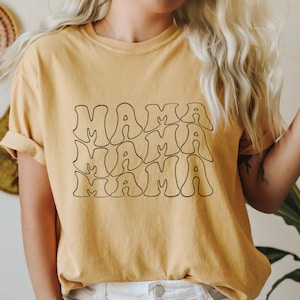 Mama T-Shirt, Gift for Mom, Mama shirt, Mom Crewneck, Retro Mom Shirt, Gift for Her, Birthday Gift for Mom, Ollie and Penny, Comfort Colors