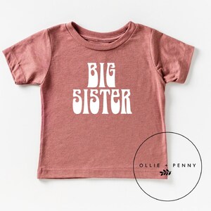 Big Brother Shirt, Big Sister Shirt, Baby Brother, Baby Sister , gender reveal, sibling shirts, pregnancy announcement, retro shirt, groovy