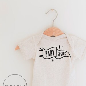 Baby Sister Bodysuit , Big Brother Shirt, Sibling reveal, big sister announcement, baby announcement, matching sibling shirts