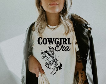 Cowgirl Era Tee, Vintage Graphic Tee, Cowgirl Shirt, Comfort Color Shirt, Grunge Tee, Oversized Tee, Ollie and Penny, Retro Graphic Tee,DTF