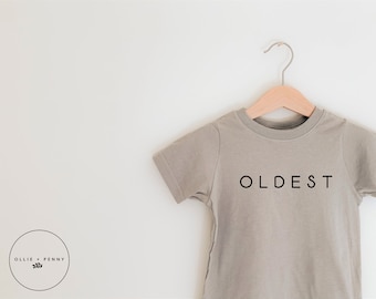 Oldest Middle Littlest Shirt, Little Bodysuit, Sibling Shirts, Coming home outfit, family photos, pregnancy announcement, gender reveal