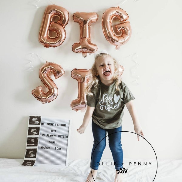 Big Sister Shirt ,Lil' Sister , big sis, big sister reveal, big sister announcement, baby announcement, , Ollie and Penny