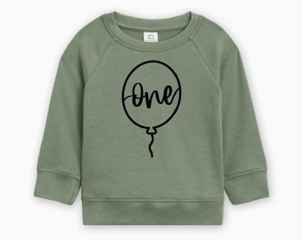 1st Birthday Balloon Pullover, First Birthday Shirt, Birthday Party Pullover, Birthday Cake Shirt, Birthday Outfit, Ollie and Penny