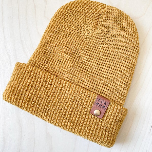 Dog Mom Beanie, Gift for Dog Mom, Dog Mom Hat, Ollie and Penny, Dog Mom, Dog Mom Gift, Unisex Beanie, Gift for Her