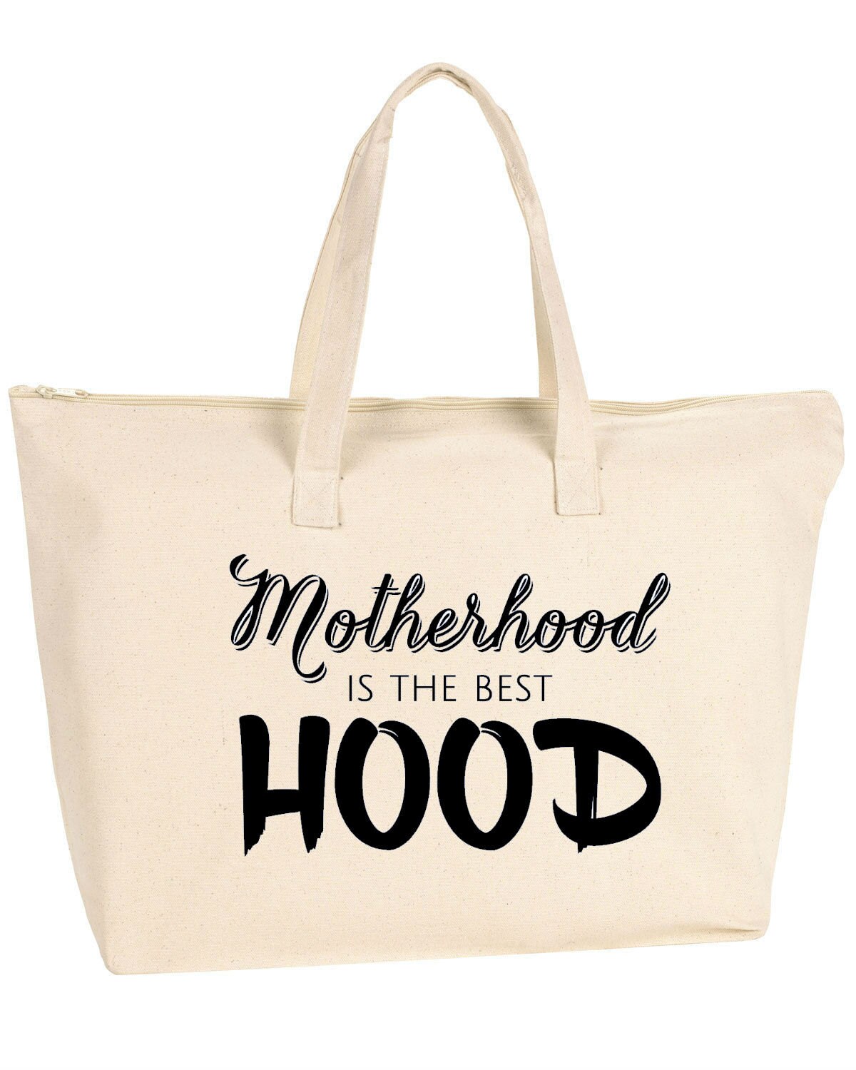 Motherhood is the best Hood tote / tote bag diaper bag gym | Etsy