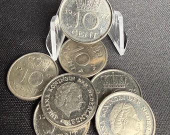 オランダ 25セント硬貨 1970年、ニッケル硬貨、ユリアナ女王、オランダ