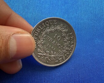 1967年 フランス 10フラン銀貨 | ヘラクレスデザイン - Etsy 日本