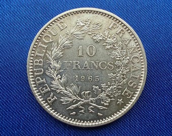 古*り様 1966年フランス 10フラン銀貨　大型銀貨　ヘラクレス 1967年 フランス 10フラン銀貨 | ヘラクレスデザイン - Etsy 日本