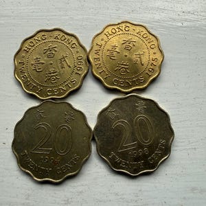 Hongkong one dollar coin - Etsy 日本