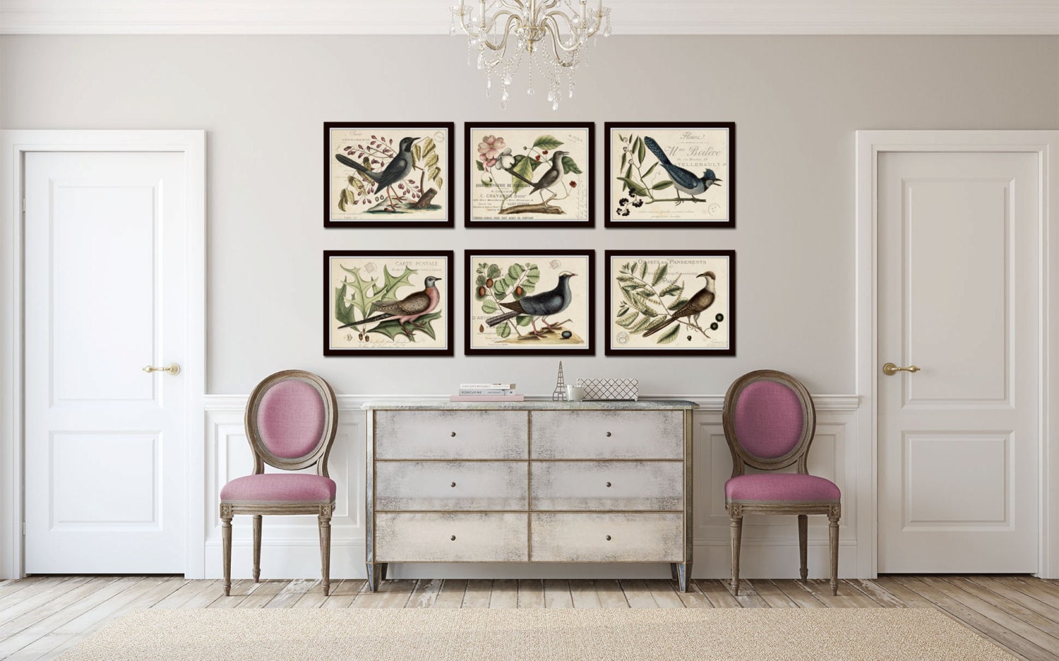 Vintage Bird and Botanical Print Set No.6, Giclee, Home Decor, Wall Art ...