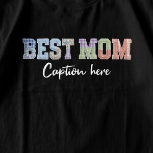 Custom Patchwork "Mom" T-Shirt | Floral Gingham Mama Tee | Mother's Day Gift