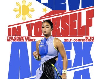 Maglietta da tennis Alex Eala Philippines, regalo per gli amanti del tennis.