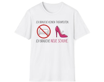 Camiseta de mujer, Camiseta divertida para amantes de los zapatos, Regalo ideal para amantes de los tacones altos, Camiseta con estampado atrevido, Alivio moderno del estrés, BiredoArt, Moda empoderadora