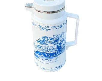Spode Blue Italian 1L Termiczny dzbanek szklany z pompką próżniową i rurką