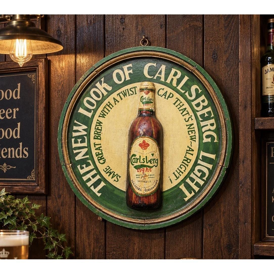 激レア‼️Carlsberg Beer カールスバーグ 木製風 看板 パネル Carlsberg Sign - Etsy