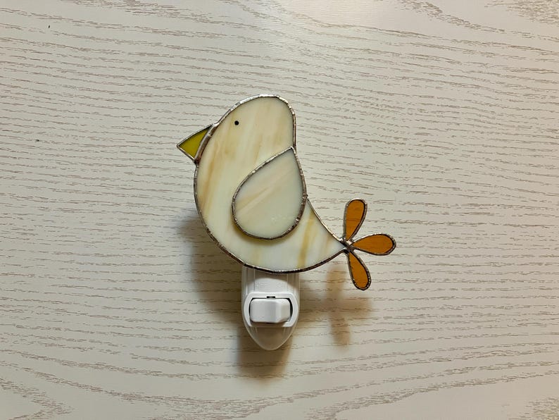 Stained Glass Cartoon Bird Nite Light